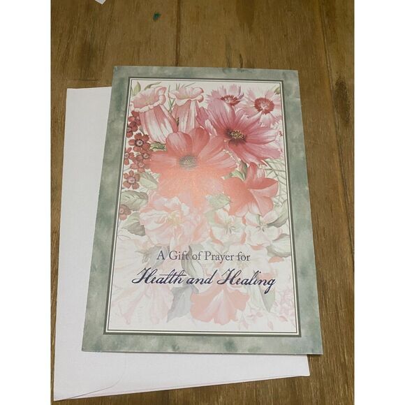 Greeting Card 'A Gift of Prayer for Health and Healing' Flower Blessing Card - Picture 2 of 9